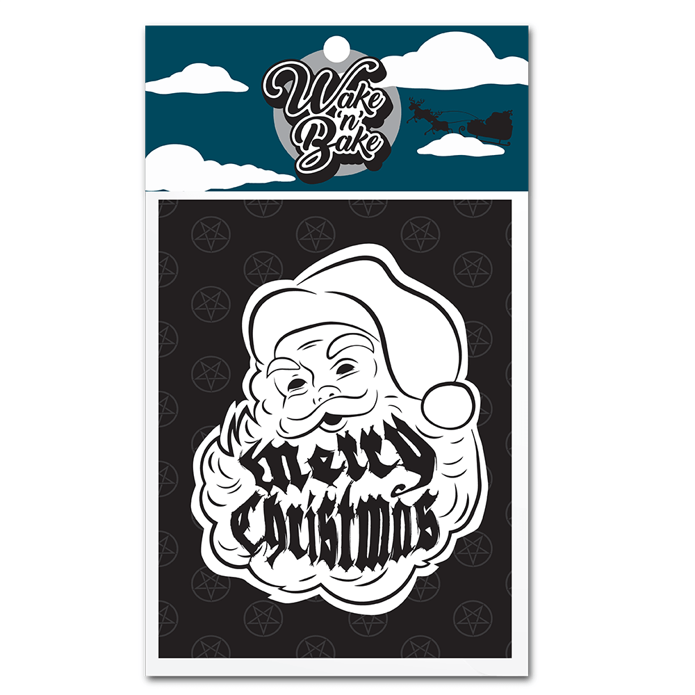WAKE 'N' BAKE | SANTA W/ PENTAGRAM XMAS GREETING CARD