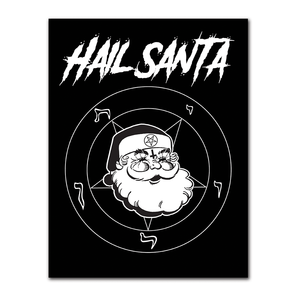 WAKE 'N' BAKE | HAIL SANTA PENTAGRAM XMAS GREETING CARD
