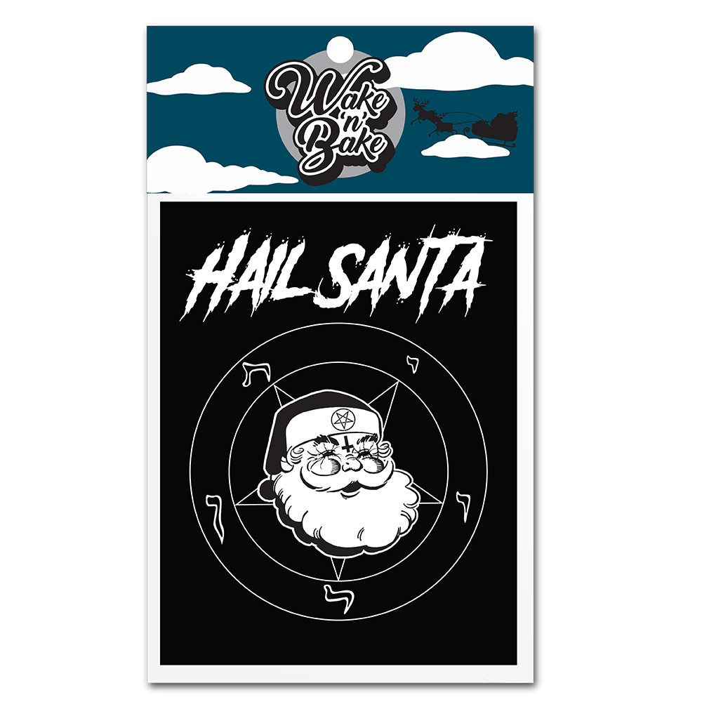WAKE 'N' BAKE | HAIL SANTA PENTAGRAM XMAS GREETING CARD