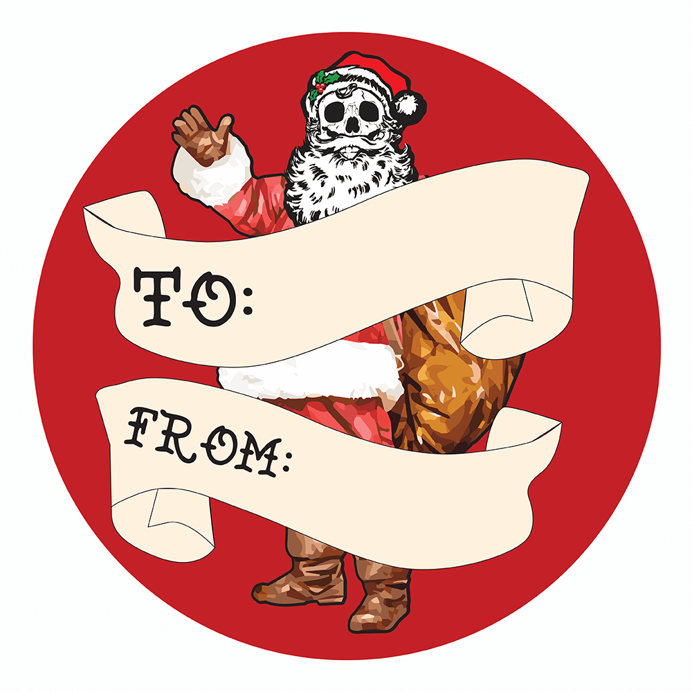 WAKE 'N' BAKE | 24 PACK OF TATTOO XMAS STICKERS