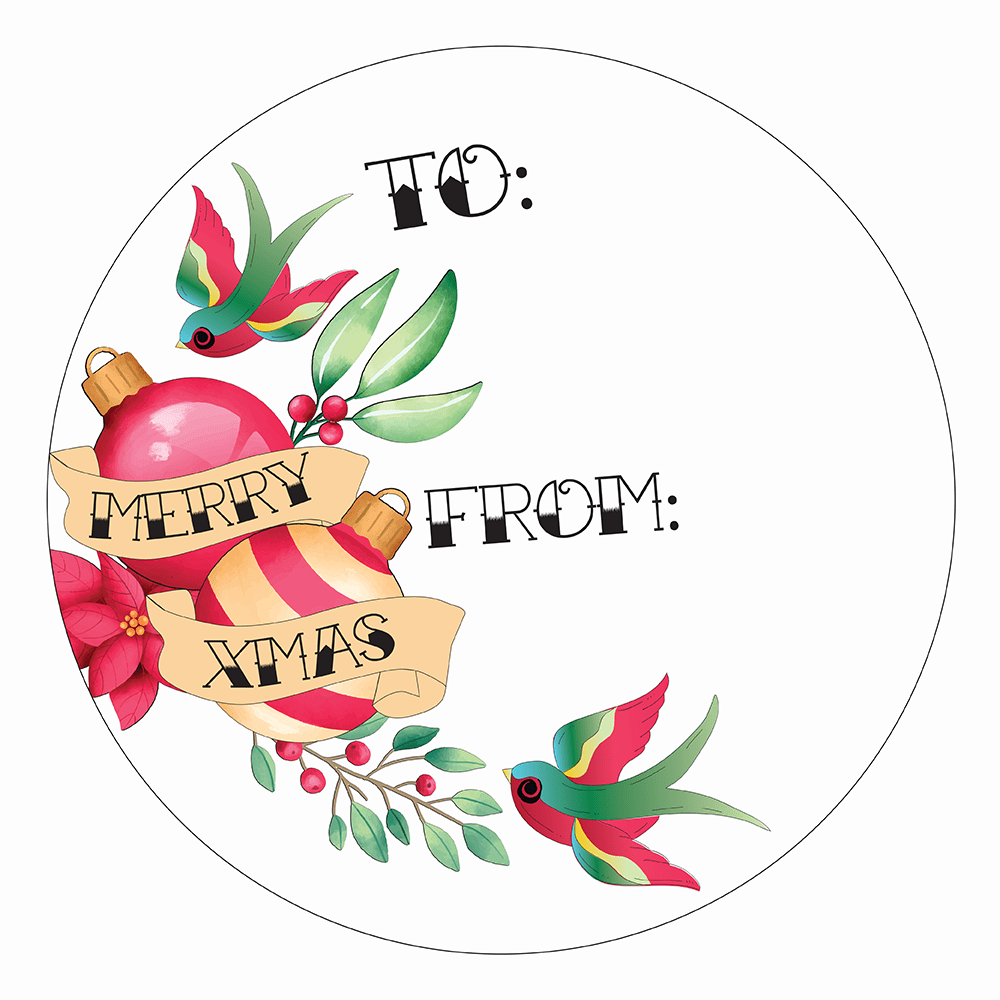 WAKE 'N' BAKE | 24 PACK OF TATTOO XMAS STICKERS