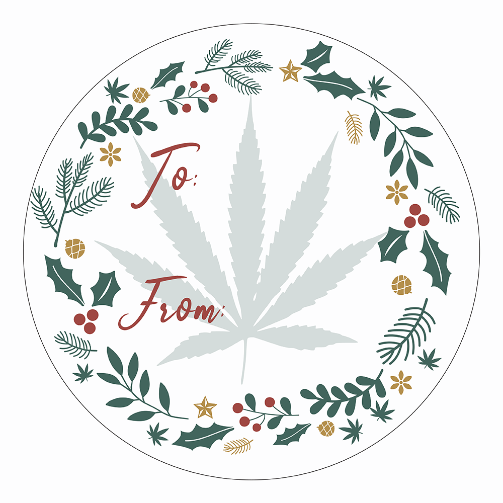 WAKE 'N' BAKE | 24 PACK OF 420 XMAS STICKERS
