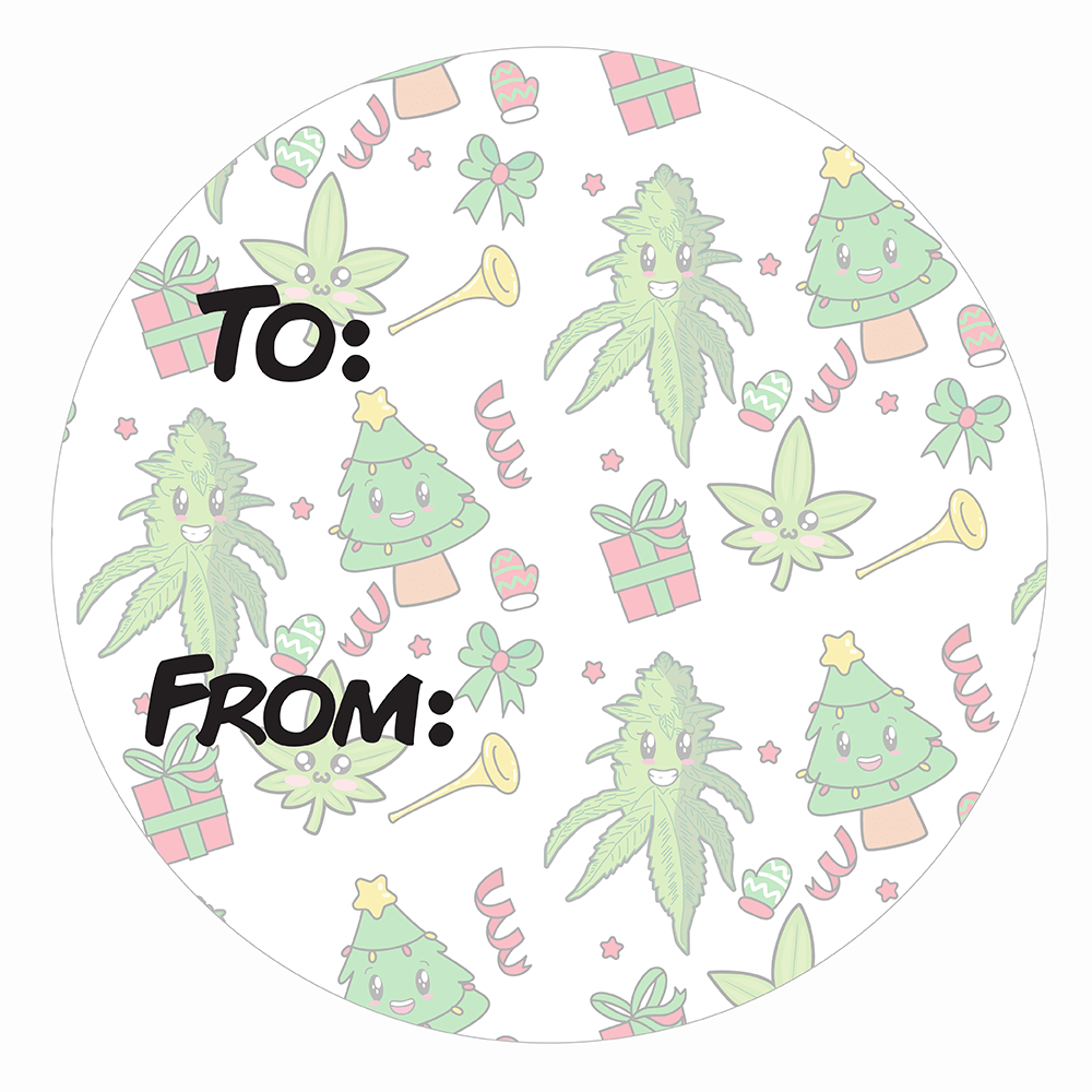 WAKE 'N' BAKE | 24 PACK OF 420 XMAS STICKERS