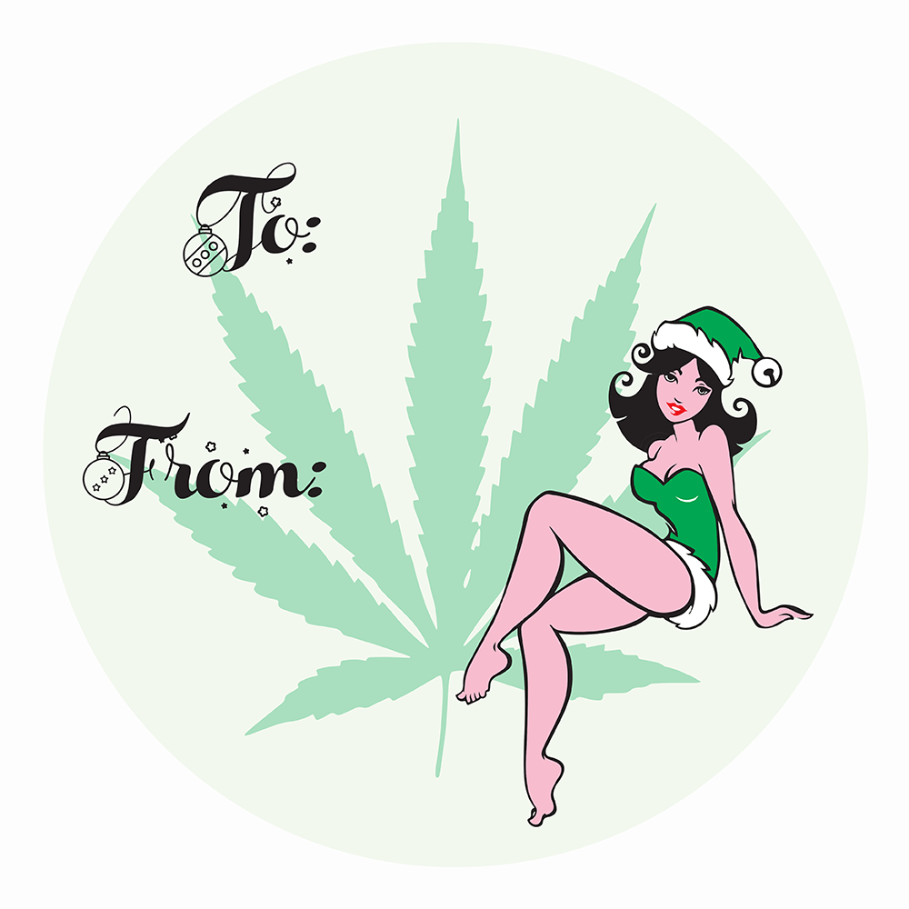 WAKE 'N' BAKE | 24 PACK OF 420 XMAS STICKERS