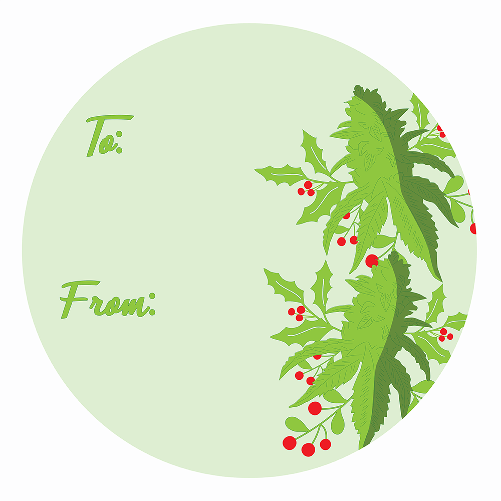 WAKE 'N' BAKE | 24 PACK OF 420 XMAS STICKERS