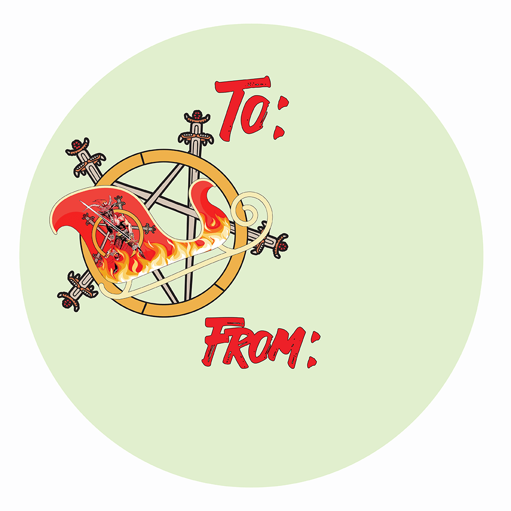 WAKE 'N' BAKE | 24 PACK OF SATANIC XMAS STICKERS
