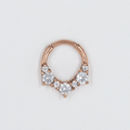 16 Gauge | 8mm Rose Gold 7 Cz Hinged Clicker