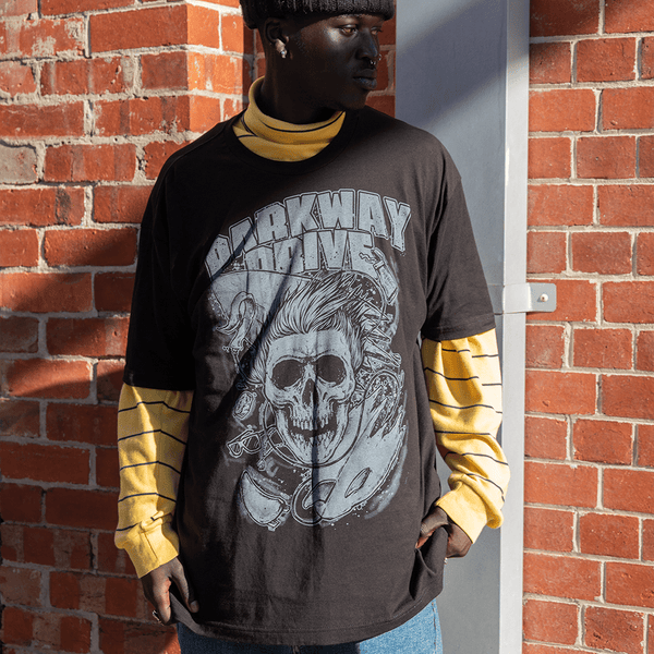 Parkway Drive | Surfer Skull Black T-Shirt