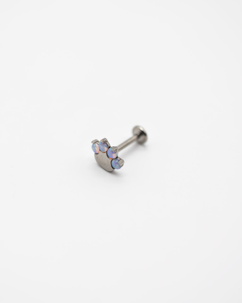 Titanium Internal Thread Opal Paw Labret Bar