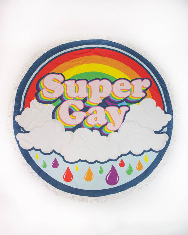 Super Gay Round Towel