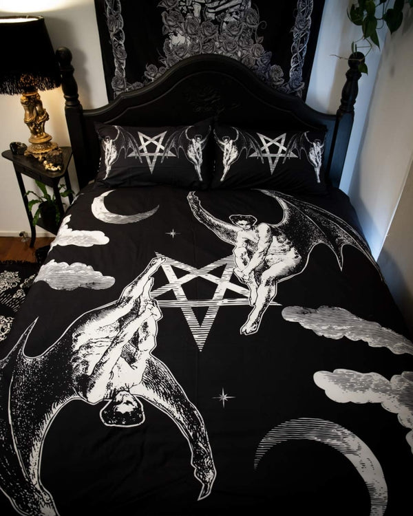 Bedsheet Set - Lucifer Quilt Cover & 2 Pillowcases