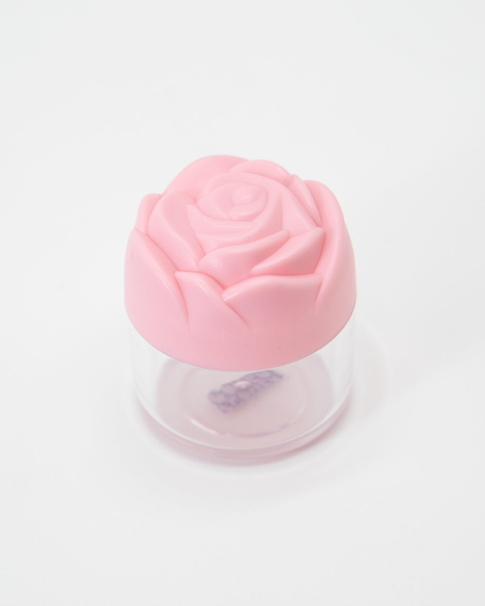 Rose Plastic Clear Container - Pink