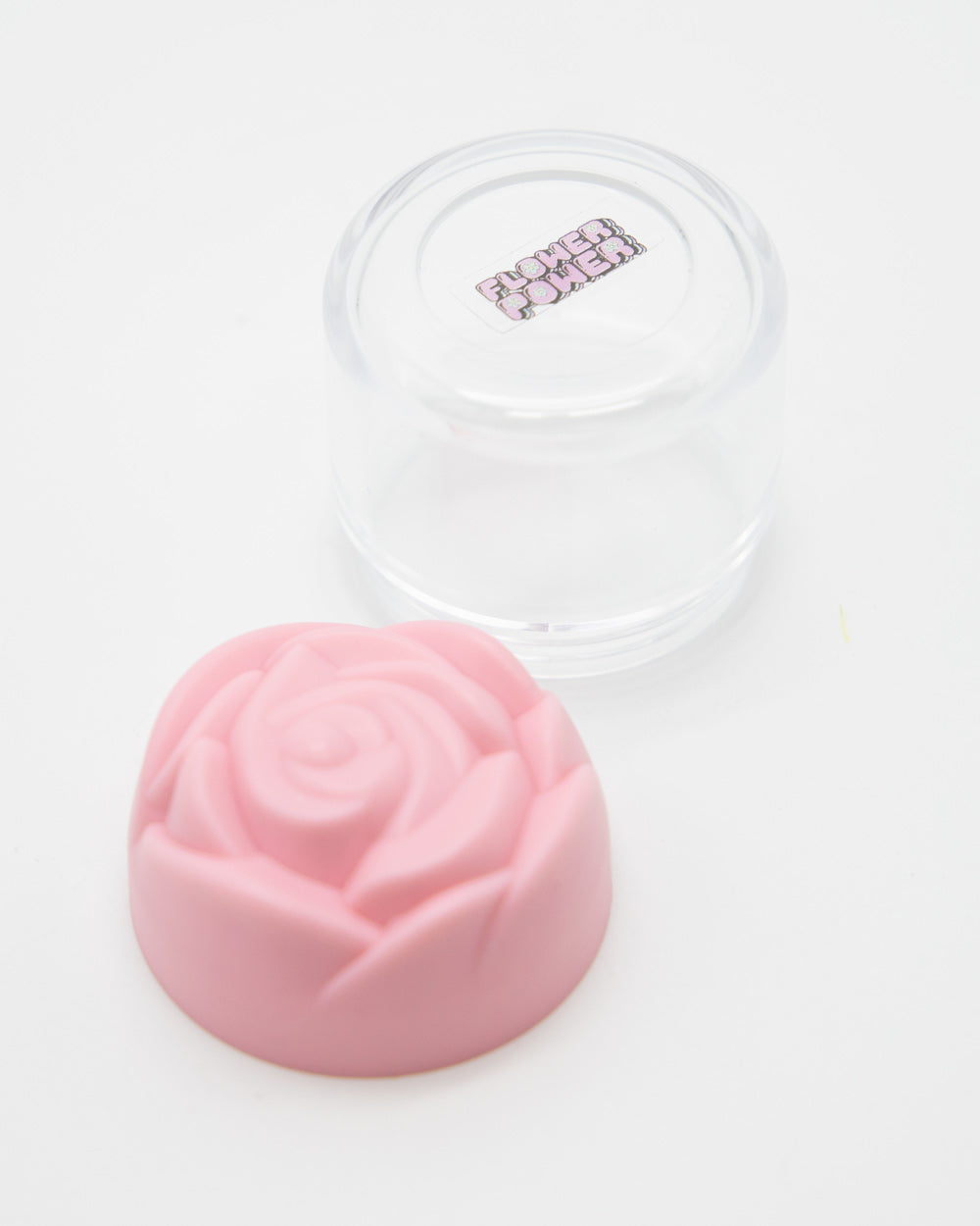 Rose Plastic Clear Container - Pink