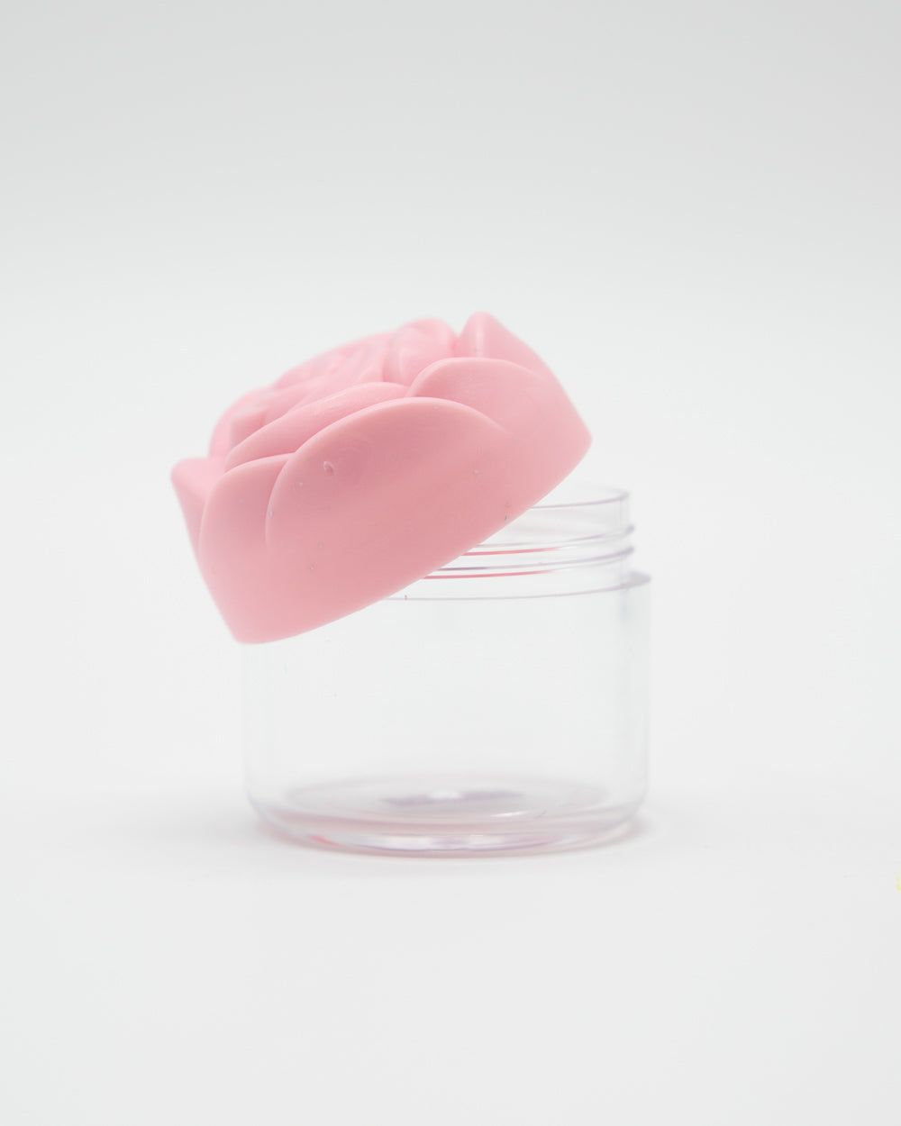 Rose Plastic Clear Container - Pink