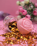 Rose Plastic Clear Container - Pink