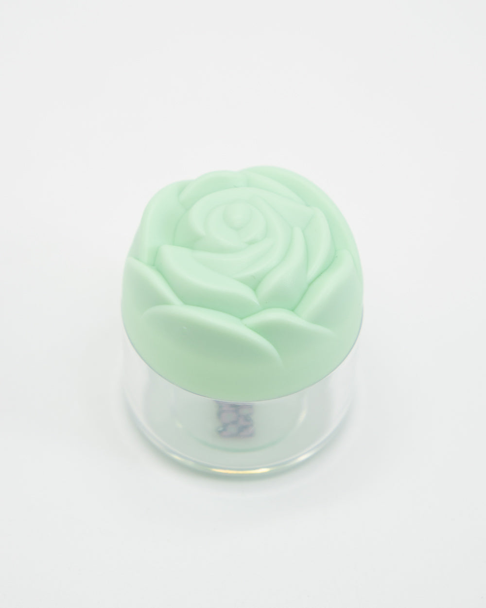 Rose Plastic Clear Container - Green