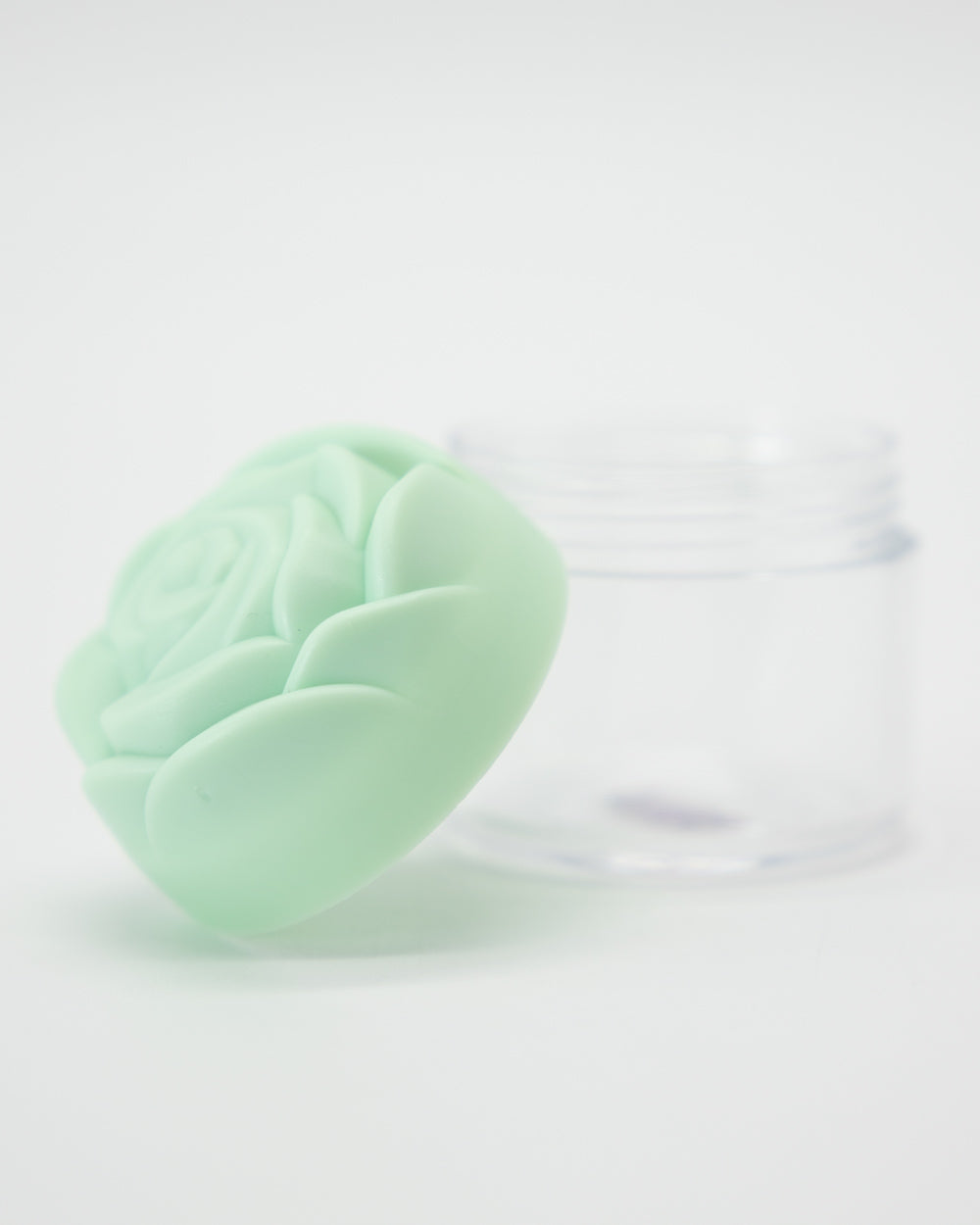 Rose Plastic Clear Container - Green