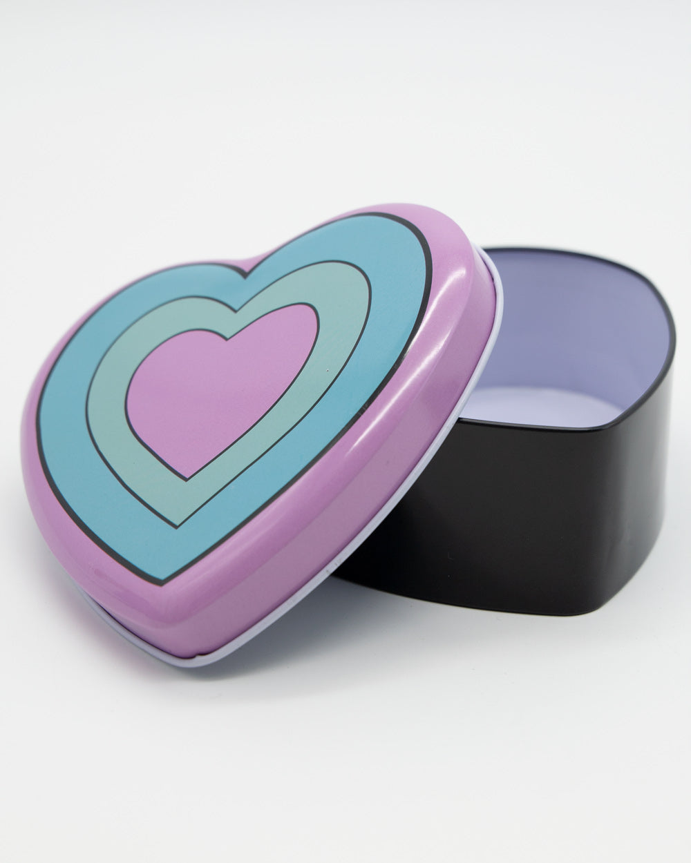 Trippy Hearts Heart-Shaped Metal Tin