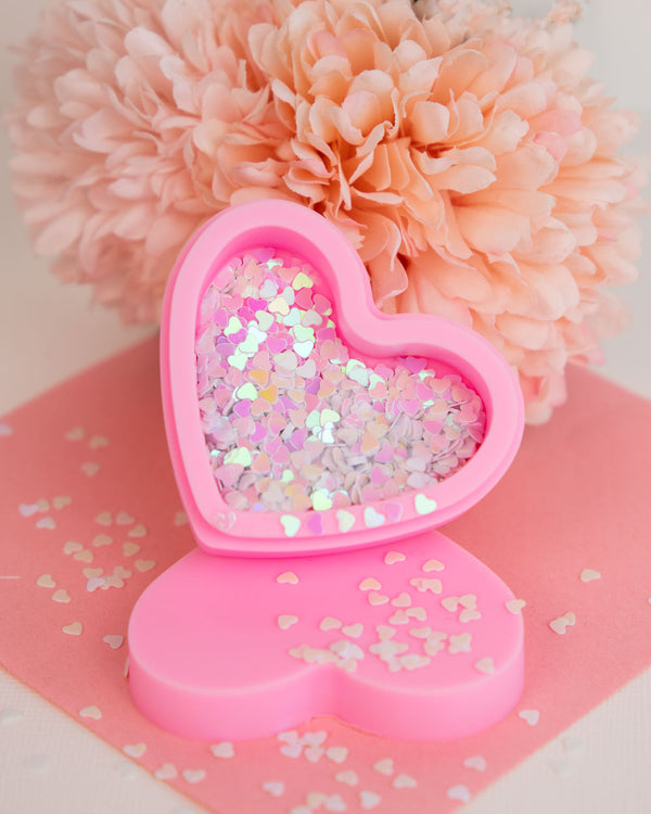 Heart Shaped Silicone Trinket Box - Pink