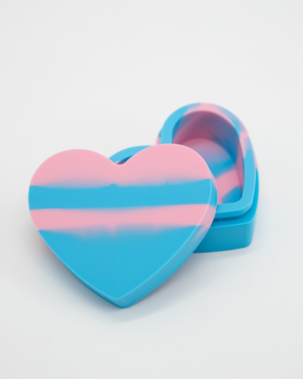 Heart Shaped Silicone Trinket Box - Blue & Pink