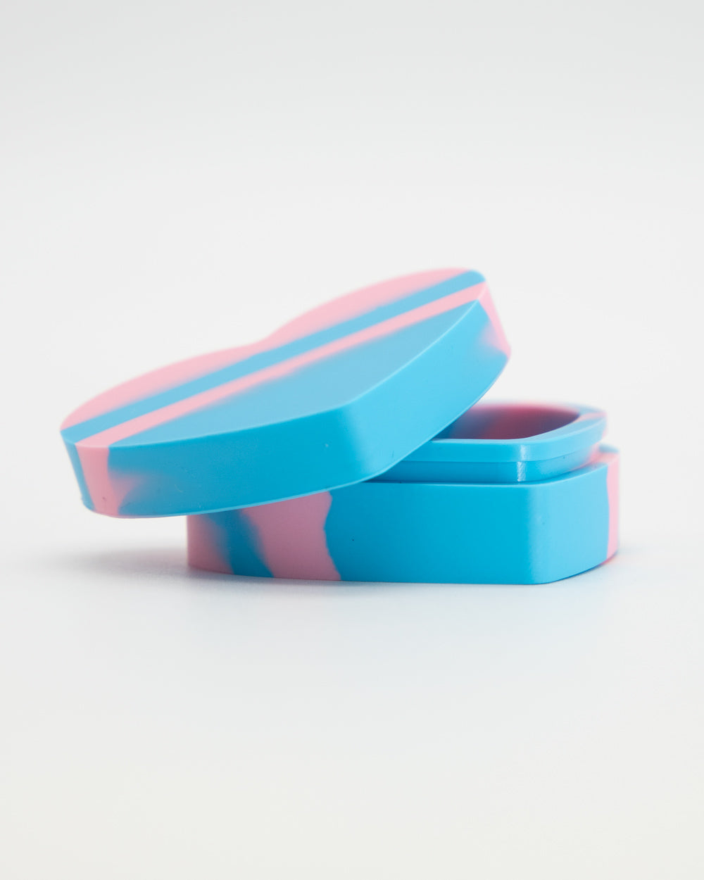Heart Shaped Silicone Trinket Box - Blue & Pink