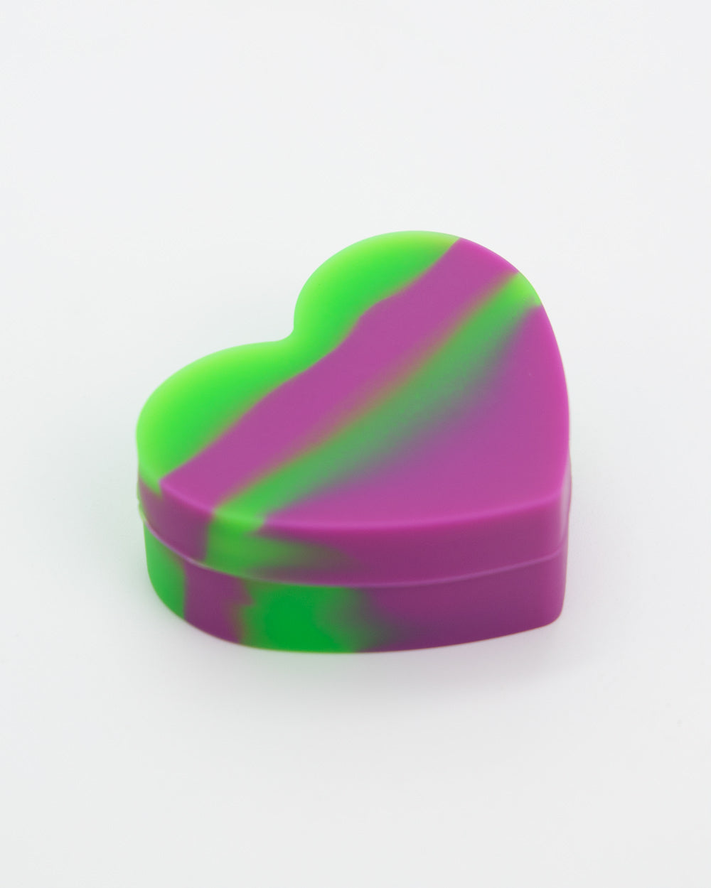 Heart Shaped Silicone Trinket Box - Purple & Green
