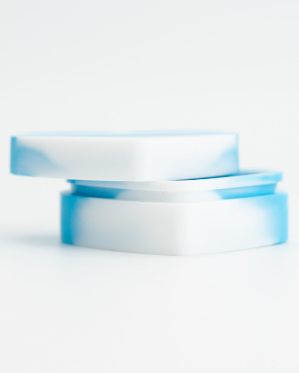 Heart Shaped Silicone Trinket Box - Blue & White