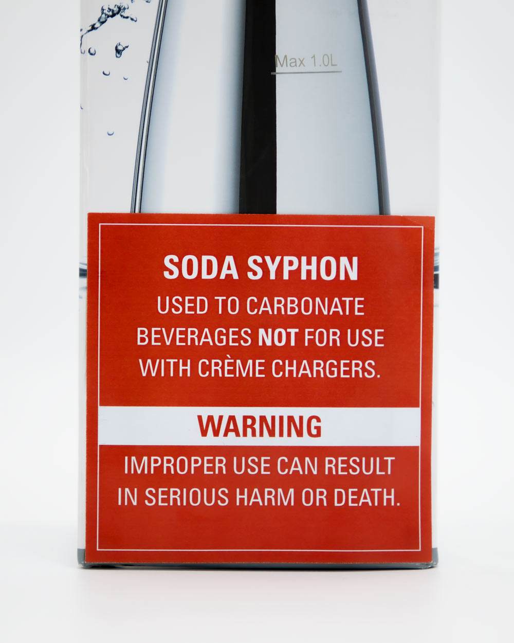 MOSA Classic Soda Siphon Stainless Steel 1 Litre - Black