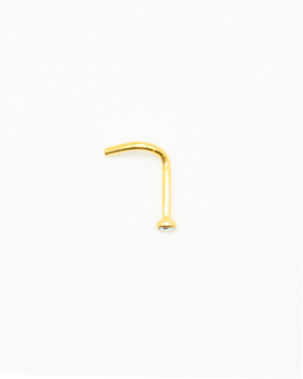 Aurora Borealis Bejewelled Gold Nose Stud