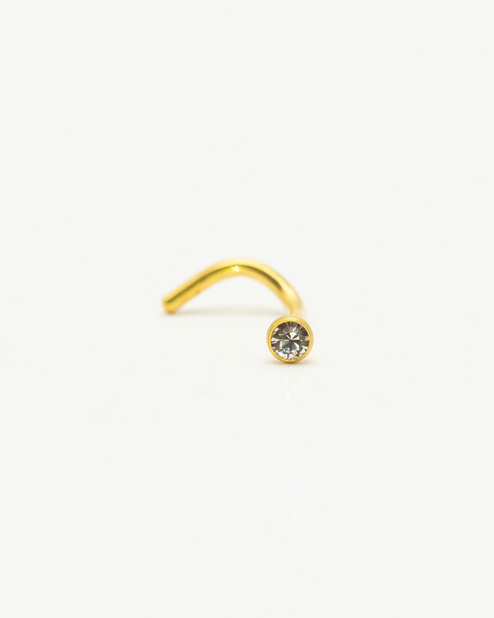 CZ Bejewelled Gold Nose Stud