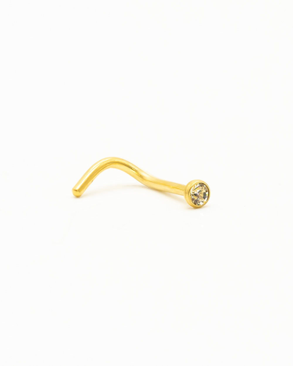 CZ Bejewelled Gold Nose Stud