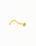 CZ Bejewelled Gold Nose Stud