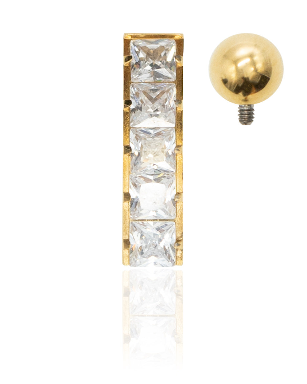 Titanium Navel Cluster Bar