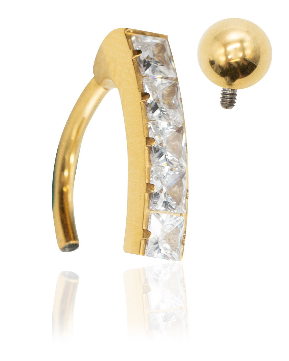 Titanium Navel Cluster Bar