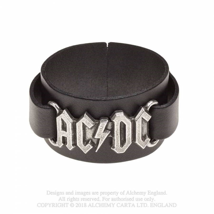 AC/DC - Logo Leather Wriststrap – Off Ya Tree