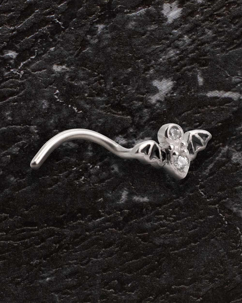 Nocturnal Wing Gothic Bat Nose Stud