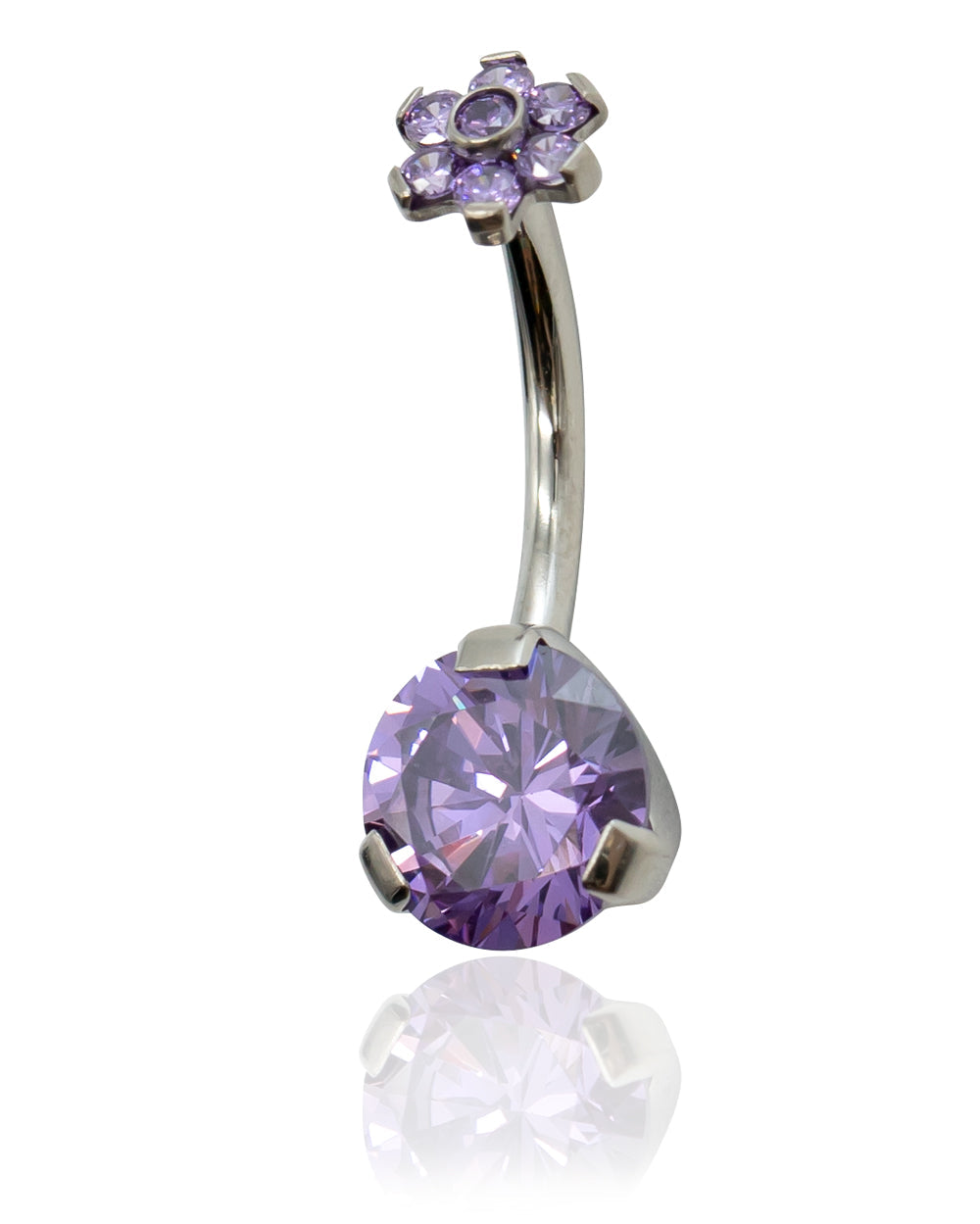 Purple Dream Titanium Navel Bar