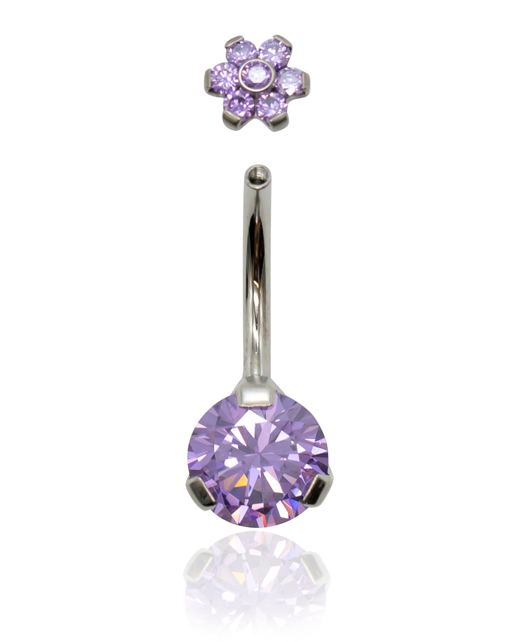 Purple Dream Titanium Navel Bar