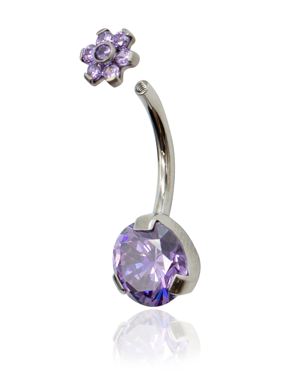 Purple Dream Titanium Navel Bar
