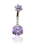 Purple Dream Titanium Navel Bar