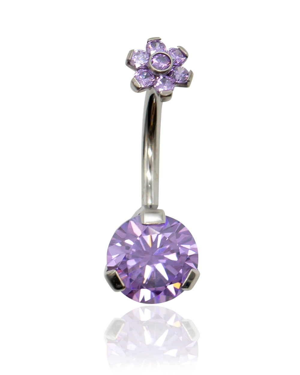Purple Dream Titanium Navel Bar