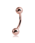 Surgical Steel Curved Barbell Rose Gold