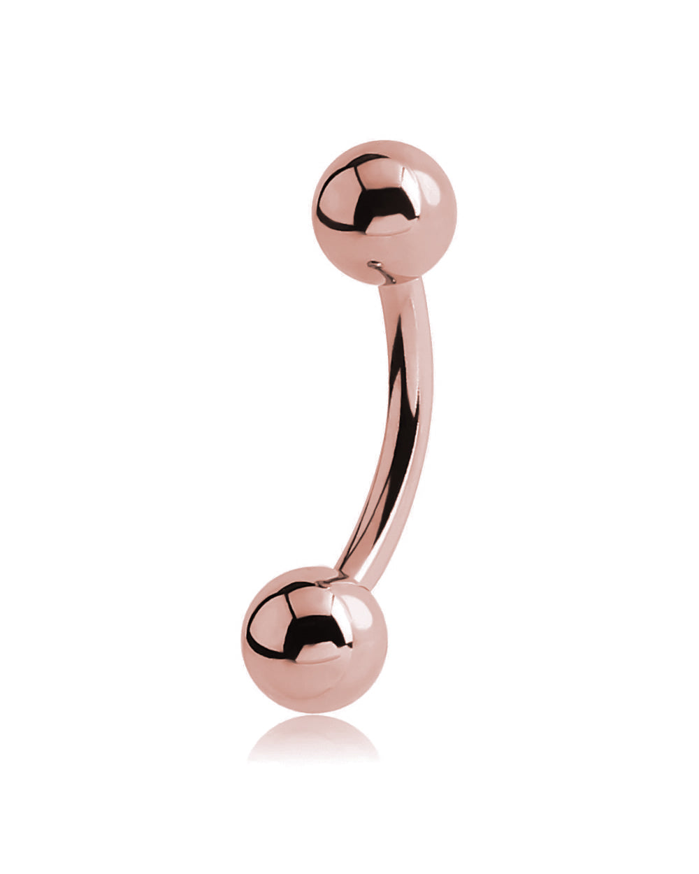 Surgical Steel Curved Barbell Rose Gold