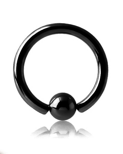 Surgical Steel Ball Captive Ring Black