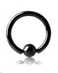 Surgical Steel Ball Captive Ring Black