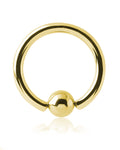 Surgical Steel Ball Captive Ring Gold