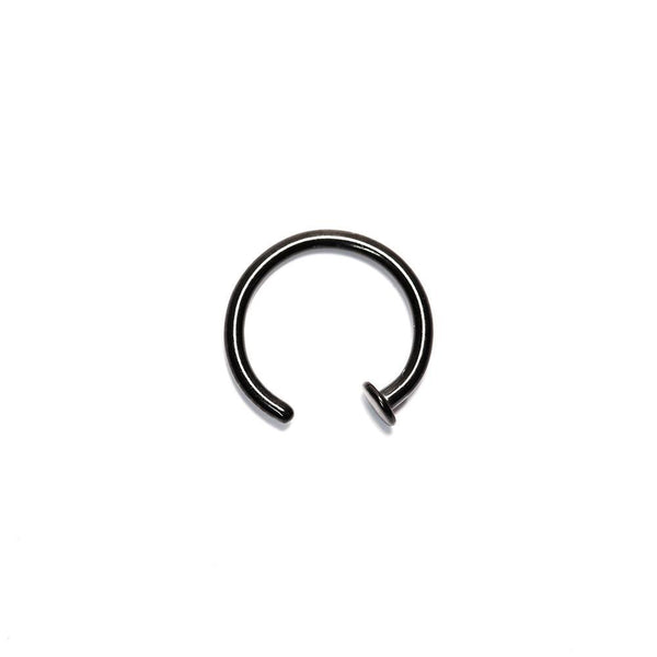 18 Gauge | Black Steel Open Nose Ring