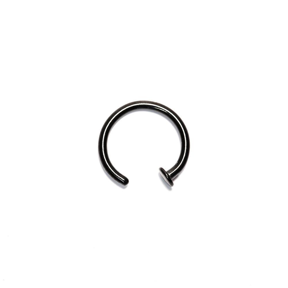 1.0mm x 8mm Black Open Nose Ring