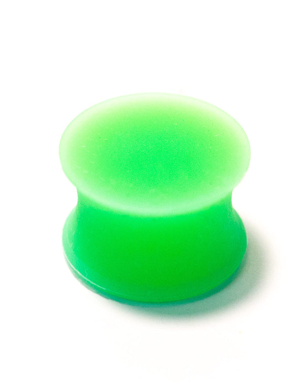 Green Double Flared Silicone Plug