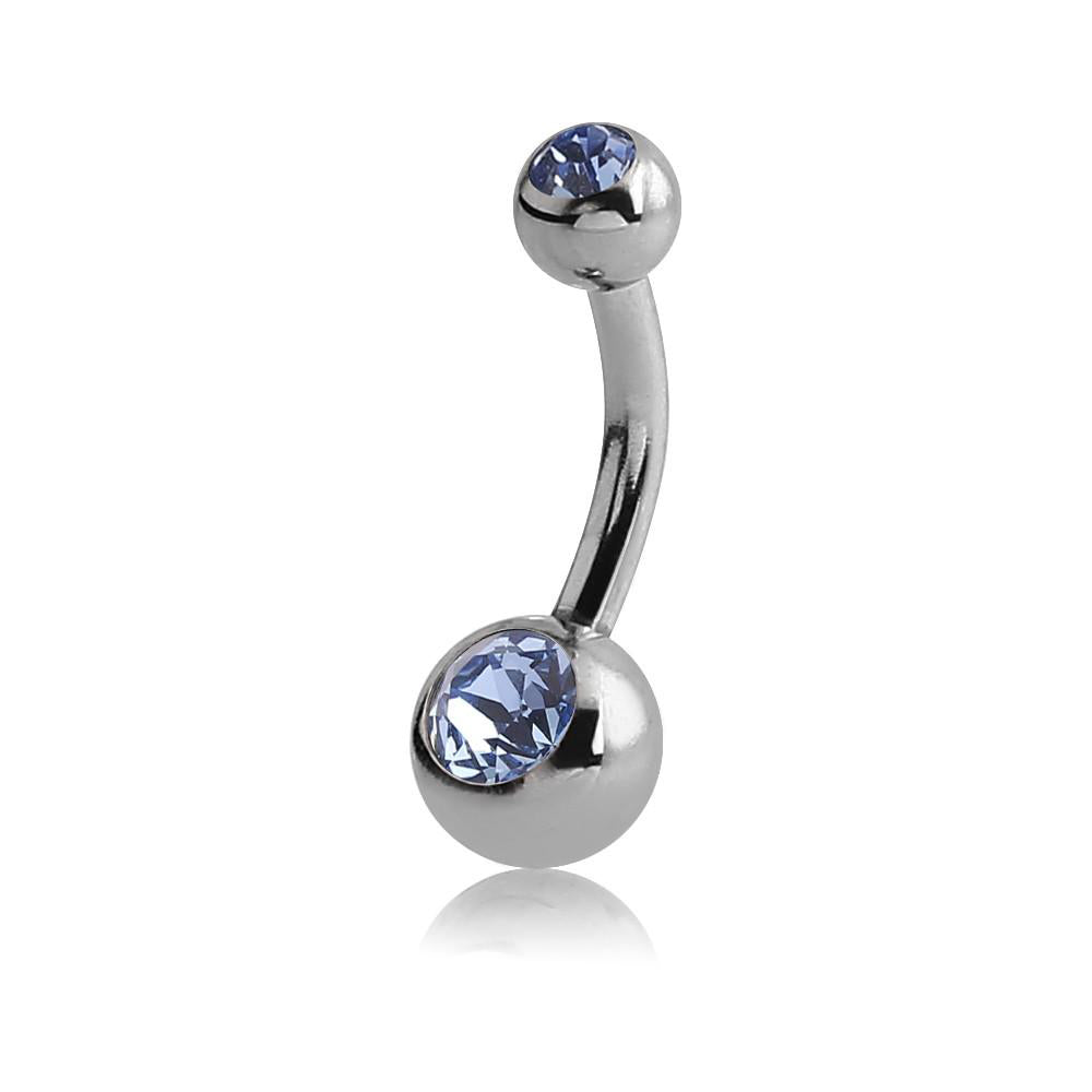 Surgical Steel Small Jewelled Navel Barbell